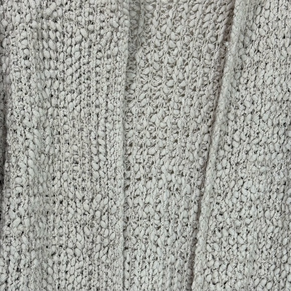 CGYY Chunky Knit Hooded Open Front Cardigan Sweater Cream Oversized Cozy Boho - Picture 7 of 11